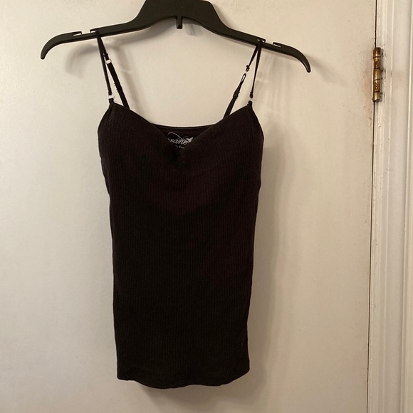 Frame black ribbed tank top with built-in bra - Picture 1 of 7